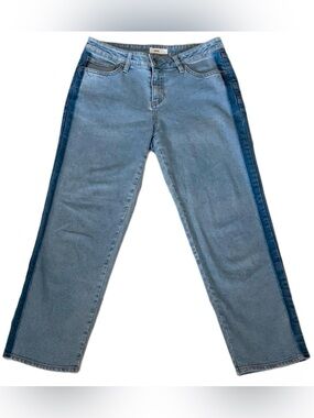 Vans Two-Tone Light & Dark Blue Straight Leg Jeans, Size 29